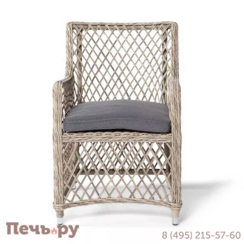 4SiS Латте плетеное кресло из искусственного ротанга, цвет соломенный фото 2