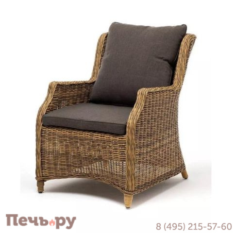 4SiS Неаполь плетеный стул из искусственного ротанга, цвет коричневый фото