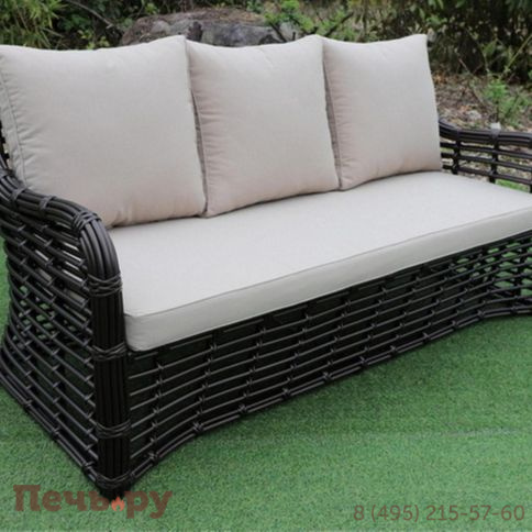 4SiS Ницца диван из искусственного ротанга трехместный, цвет бронзовый фото 3