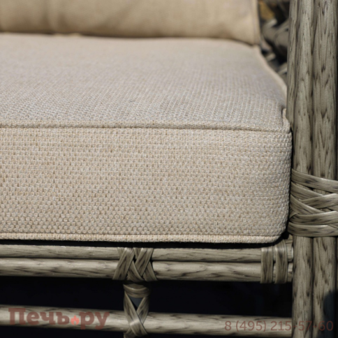 4SiS Ницца диван из искусственного ротанга трехместный, цвет серый фото 2