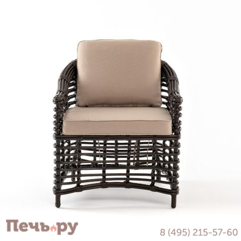 4SiS Ницца кресло из искусственного ротанга, цвет бронзовый фото 2