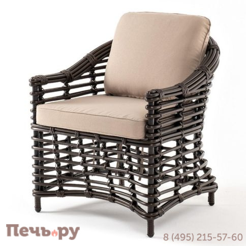 4SiS Ницца кресло из искусственного ротанга, цвет бронзовый фото