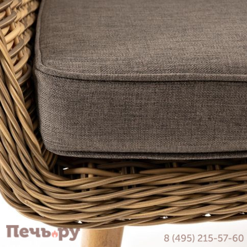 4SiS Прованс диван из искусственного ротанга трехместный, цвет соломенный фото 7