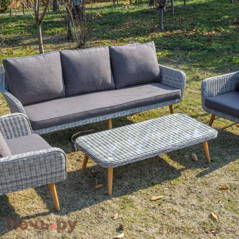 4SiS Прованс кресло из искусственного ротанга, цвет бежевый фото 4