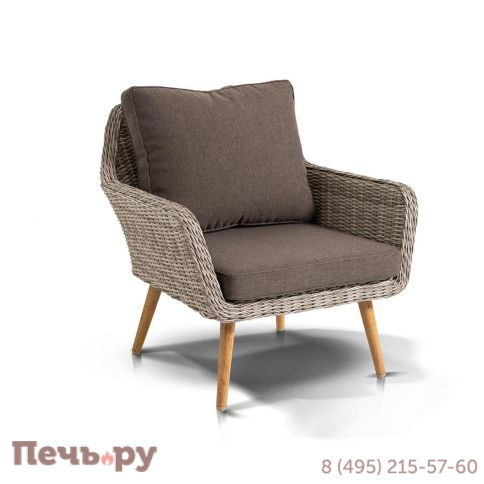 4SiS Прованс кресло из искусственного ротанга, цвет бежевый фото 6