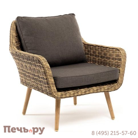 4SiS Прованс кресло из искусственного ротанга, цвет соломенный фото 3