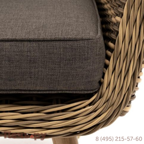 4SiS Прованс кресло из искусственного ротанга, цвет соломенный фото 7