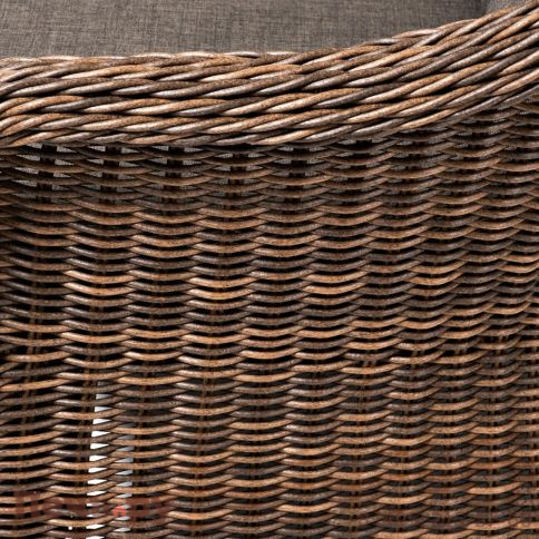 4SiS Равенна диван двухместный плетенный из ротанга, цвет коричневый фото 7