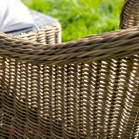 4SiS Равенна диван двухместный плетенный из ротанга, цвет соломенный фото 10