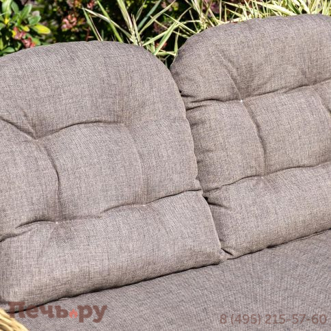 4SiS Равенна диван двухместный плетенный из ротанга, цвет соломенный фото 4