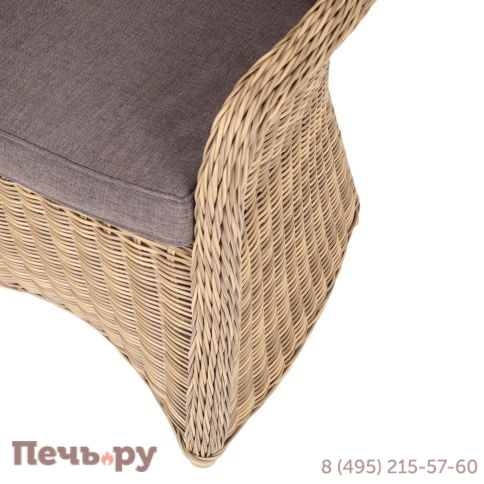 4SiS Равенна диван двухместный плетенный из ротанга, цвет соломенный фото 7