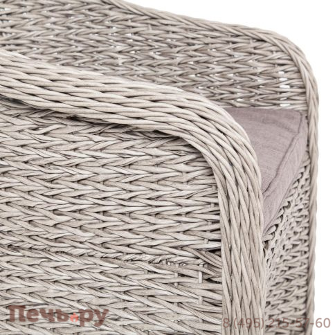 4SiS Равенна плетеное кресло из искусственного ротанга (гиацинт), цвет серый фото 4