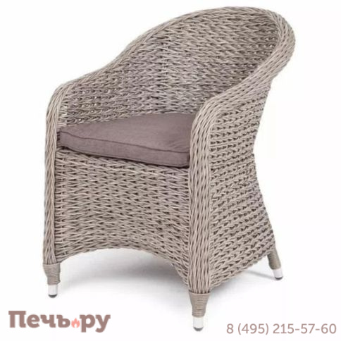 4SiS Равенна плетеное кресло из искусственного ротанга (гиацинт), цвет серый фото