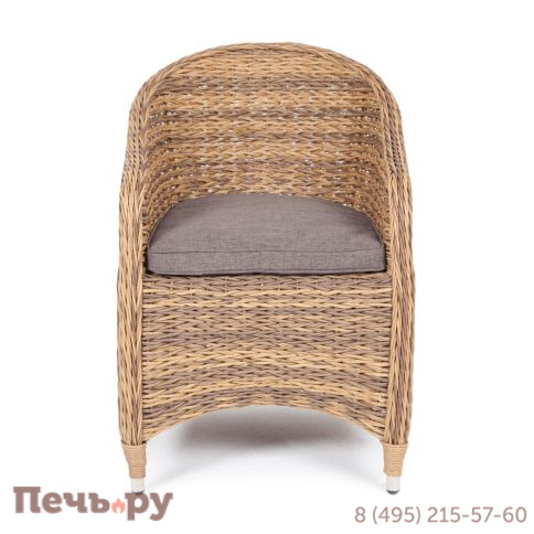 4SiS Равенна плетеное кресло из искусственного ротанга (гиацинт), цвет соломенный фото 2