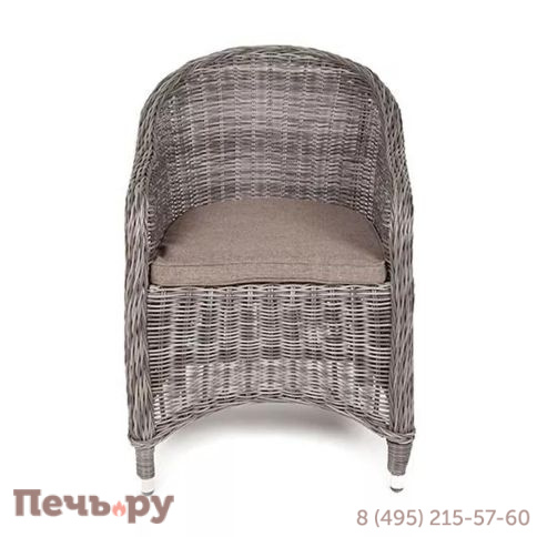4SiS Равенна плетеное кресло из искусственного ротанга, цвет графит фото 2