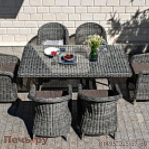 4SiS Равенна плетеное кресло из искусственного ротанга, цвет графит фото 9