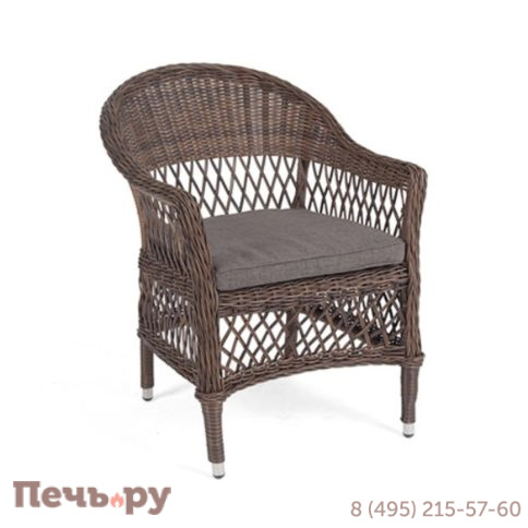 4SiS Сицилия плетеный стул из искусственного ротанга, цвет коричневый фото 2