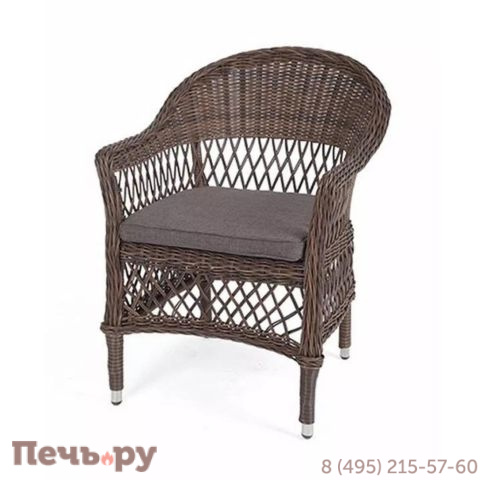 4SiS Сицилия плетеный стул из искусственного ротанга, цвет коричневый фото