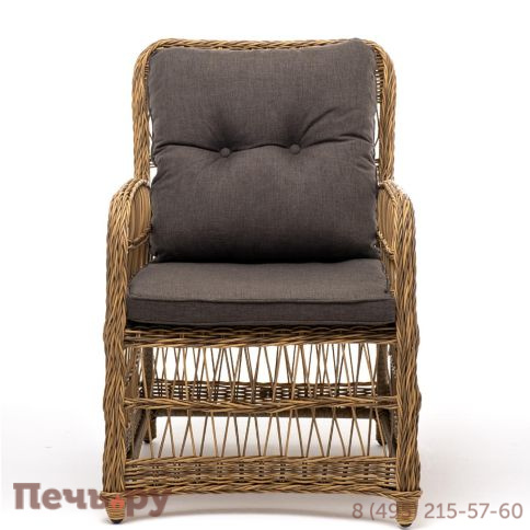 4SiS Цесена кресло плетеное из искусственного ротанга, цвет соломенный фото 2