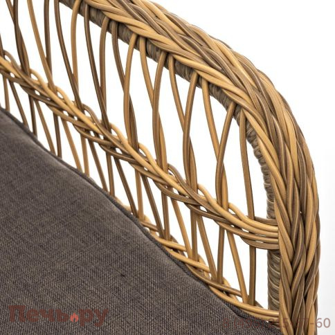 4SiS Цесена кресло плетеное из искусственного ротанга, цвет соломенный фото 4