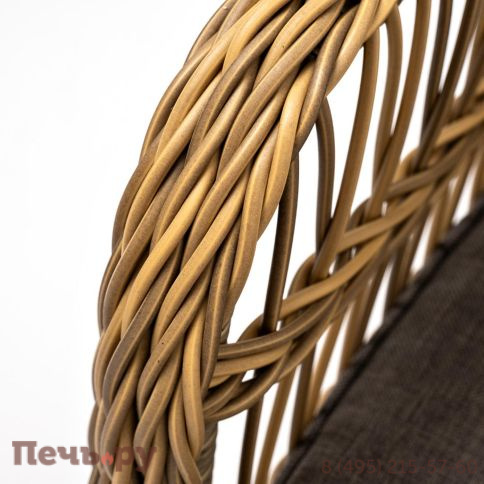 4SiS Цесена кресло плетеное из искусственного ротанга, цвет соломенный фото 5