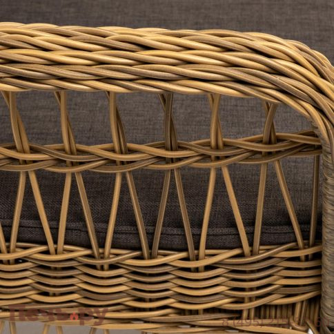 4SiS Цесена кресло плетеное из искусственного ротанга, цвет соломенный фото 9
