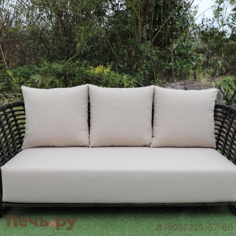 4SiS Валенсия диван из искусственного ротанга трехместный, цвет бронзовый фото 2