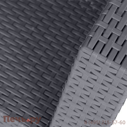 Кресло Gardeck Arizona b:rattan (2шт.), антрацит (2 подушки) фото 10