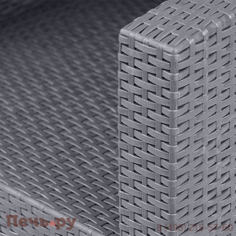 Кресло Gardeck Arizona b:rattan (2шт.), антрацит (2 подушки) фото 12