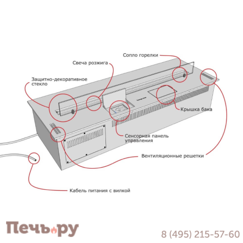 Автоматический биокамин Biograte SmartFire L 1900 plus фото 5