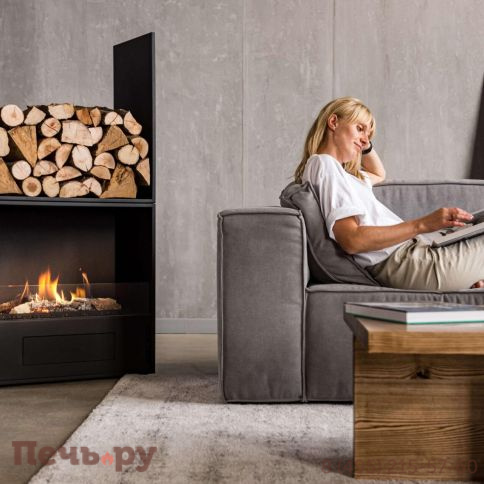 Автоматический биокамин  SappFire Chalet с объемным горением пламени 1200, с откидным лючком фото 6