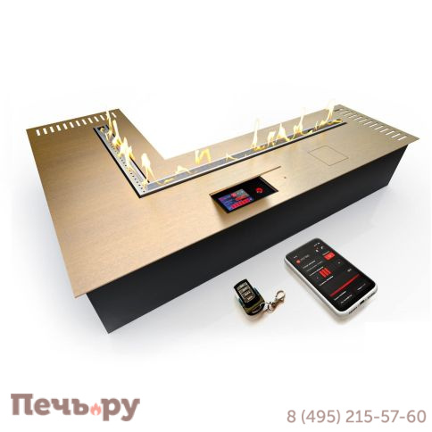 Автоматический биокамин ZeFire Automatic M 700х1000 угловой с ДУ фото 2