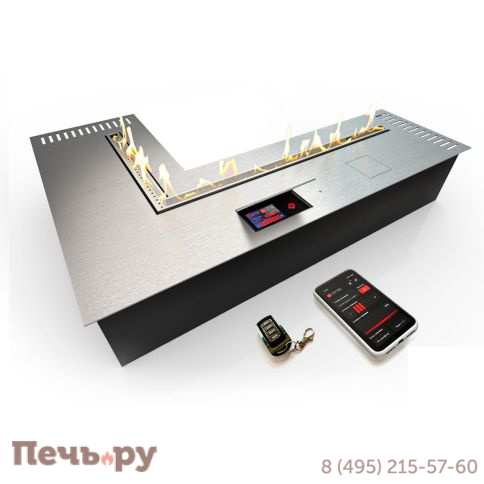 Автоматический биокамин ZeFire Automatic M 700х1000 угловой с ДУ фото 3