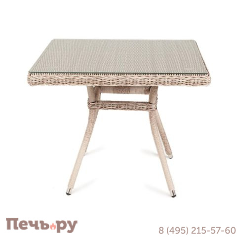 Айриш 4SiS стол плетеный из искусственного ротанга, цвет бежевый фото 2