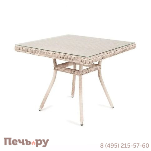 Айриш 4SiS стол плетеный из искусственного ротанга, цвет бежевый фото