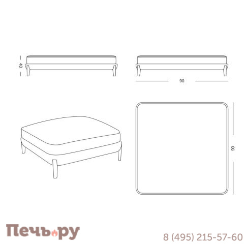 Банкетка плетеная DFN Aralia DFN/62616 фото 4