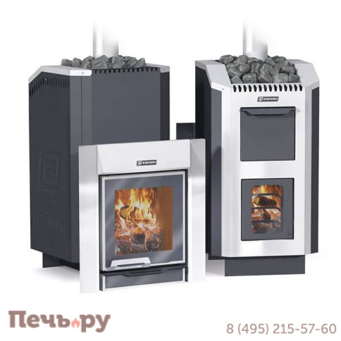 Банная печь Ермак 30 Люкс (сталь) фото