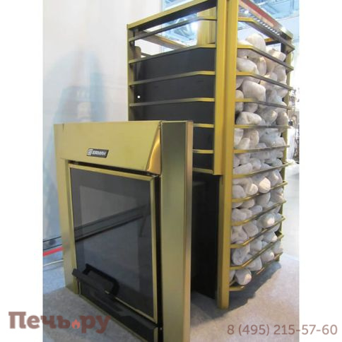 Банная печь Ермак 30 Сетка Люкс Gold (нержавейка) фото 7