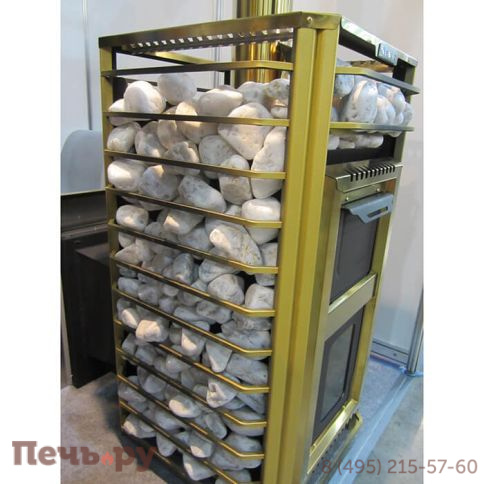 Банная печь Ермак 30 Сетка Люкс Gold (нержавейка) фото 8