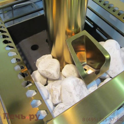 Банная печь Ермак 30 Сетка Люкс Gold (нержавейка) фото 9