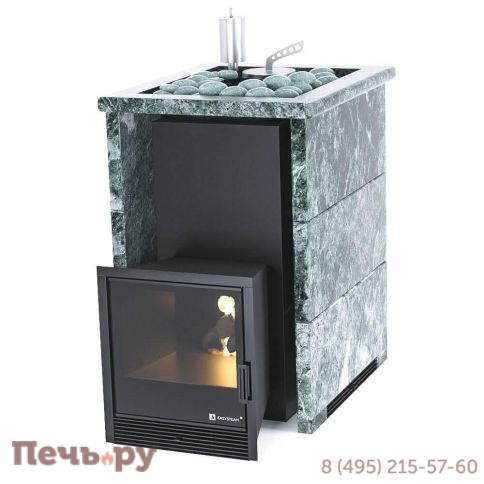 Банная печь ИзиСтим Анапа в трехстороннем кожухе с открытым верхом фото 2