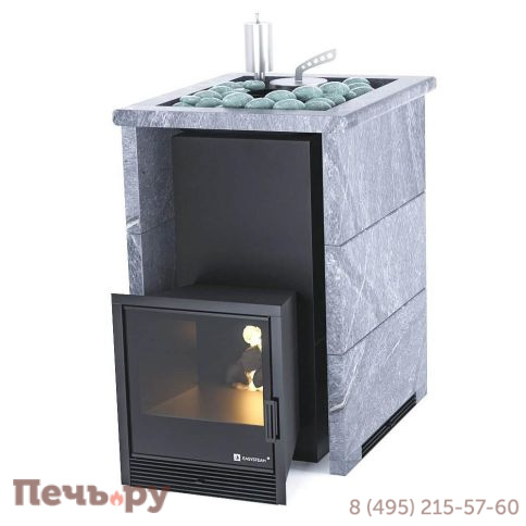 Банная печь ИзиСтим Анапа в трехстороннем кожухе с открытым верхом фото