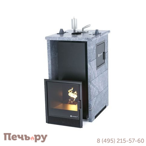 Банная печь ИзиСтим Сочи-М2 в трёхстороннем кожухе из талькохлорита фото