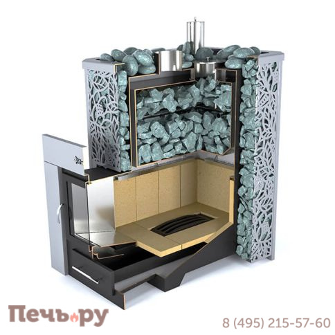 Банная печь ИзиСтим Ялта 25 березовый лист фото 3