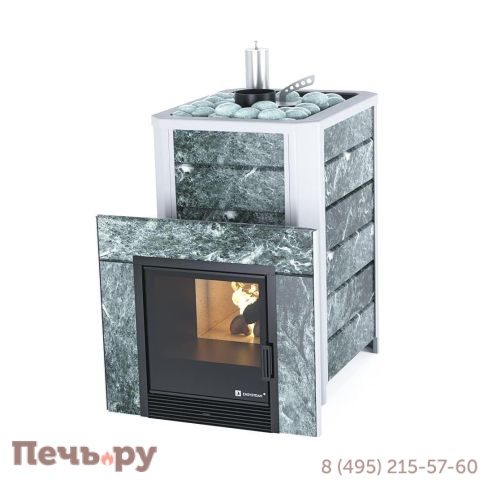 Банная печь ИзиСтим Ялта 25 в кожухе из природного камня фото 2