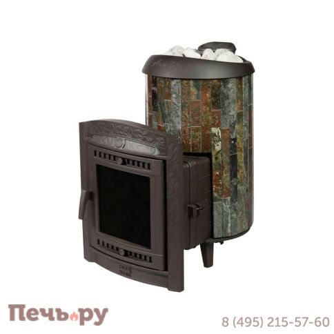 Банная печь Прометалл Атмосфера L+ с облицовкой наборные ламели фото 3