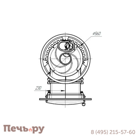 Банная печь Прометалл Атмосфера L+ сетка нержавейка фото 25