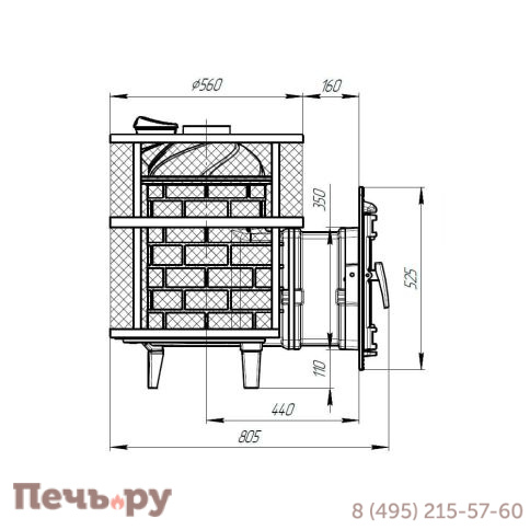 Банная печь Прометалл Атмосфера-М (Мини) с сеткой фото 10