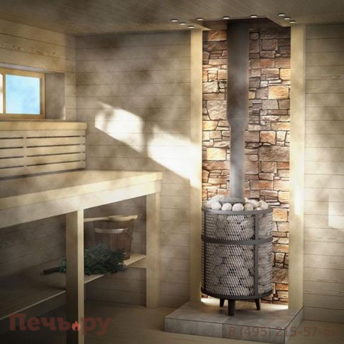 Банная печь Прометалл Атмосфера-М (Мини) с сеткой фото 16