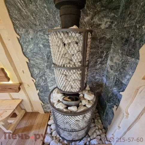 Банная печь Прометалл Атмосфера-М (Мини) с сеткой фото 19